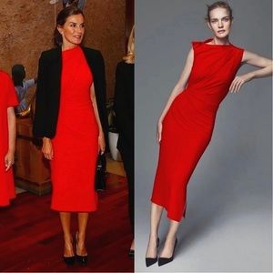 Zara Red Midi Dress